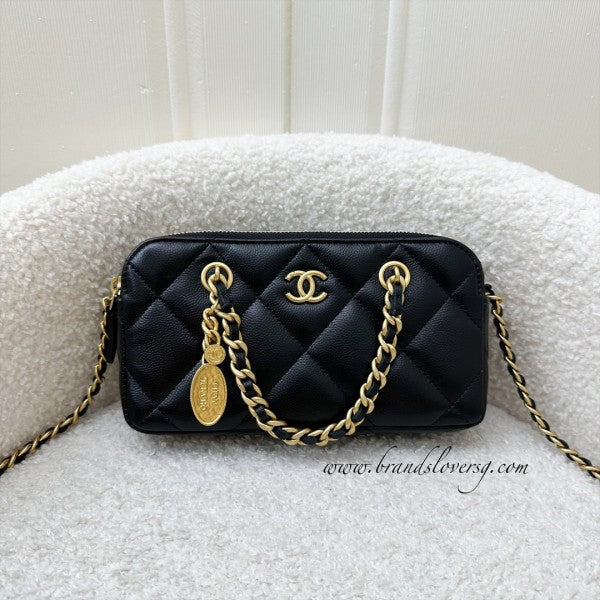 CN Retro Shopping Zipped Phone Holder bag with box and premium quality