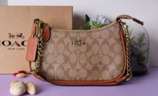 CH teri shoulder bag in signature canvas bag with box