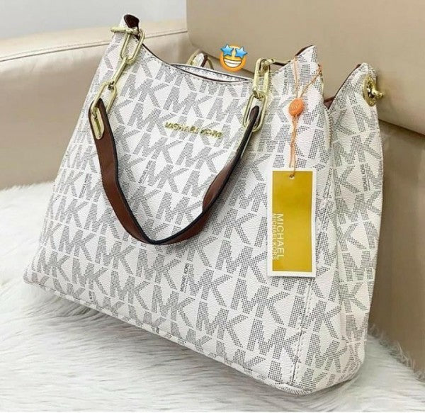 MK Leather Printed Ladies Handbag