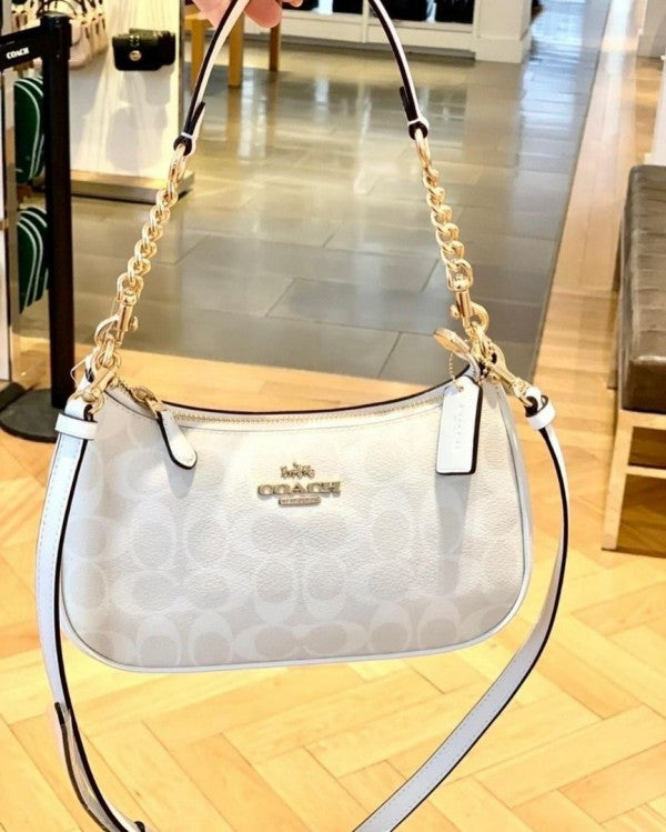 CH teri shoulder bag in signature canvas bag with box