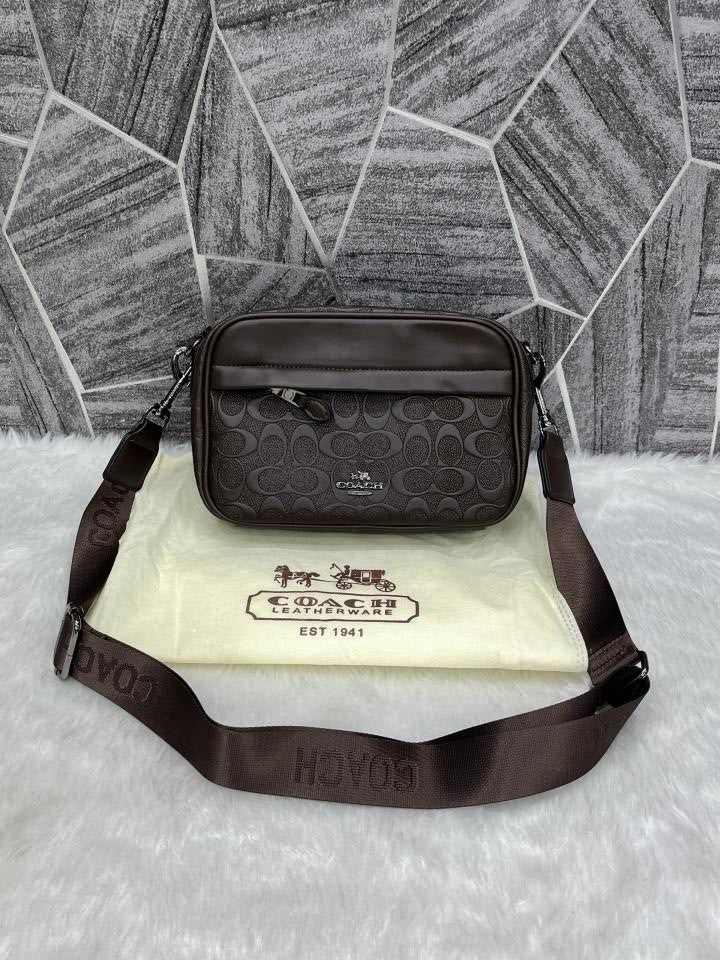 CH Emboss Leather Unisex Crossbody Bag
