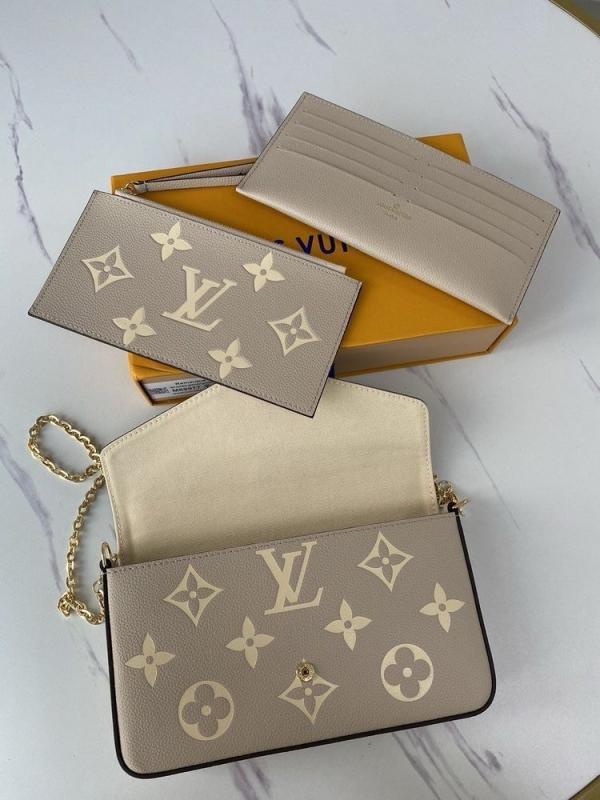 LV Pochette Felicie Monogram Empreinte Leather Purse Handbags Bag