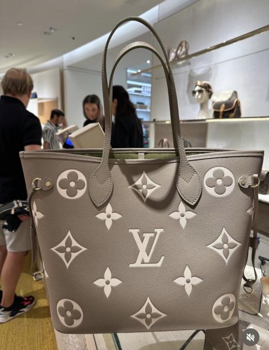 LV NEVERFULL chex PATTERN PREMIUM QUALITY WITH OG BOX