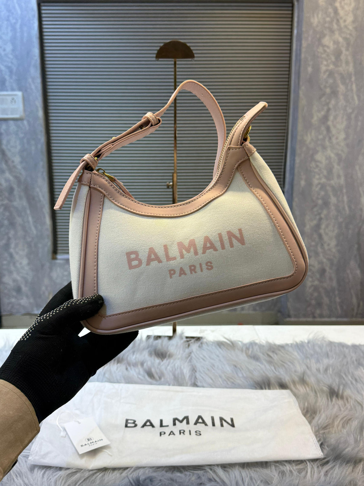 BAL B ARMY LOGO PRINT SHOULDER BAG WITHOUT BOX