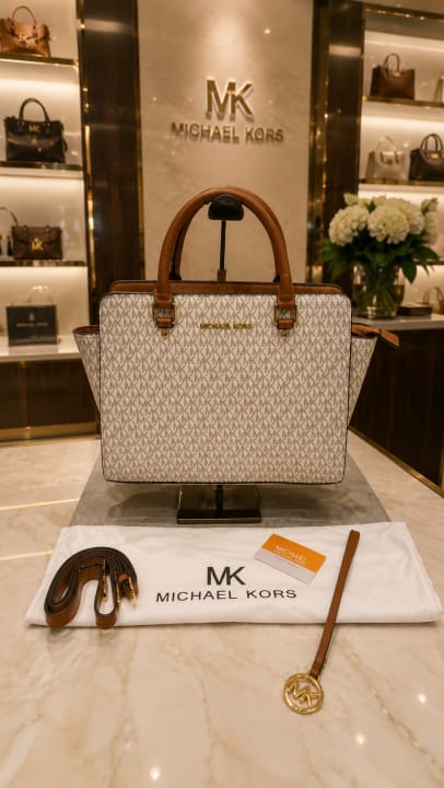 MK Sienna Medium Satchel Bag With DustCover