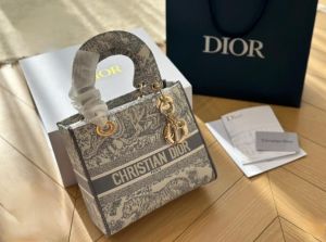 Dio Lady Tiger Print Black Sling Bag With Box Dust bag Sling belt