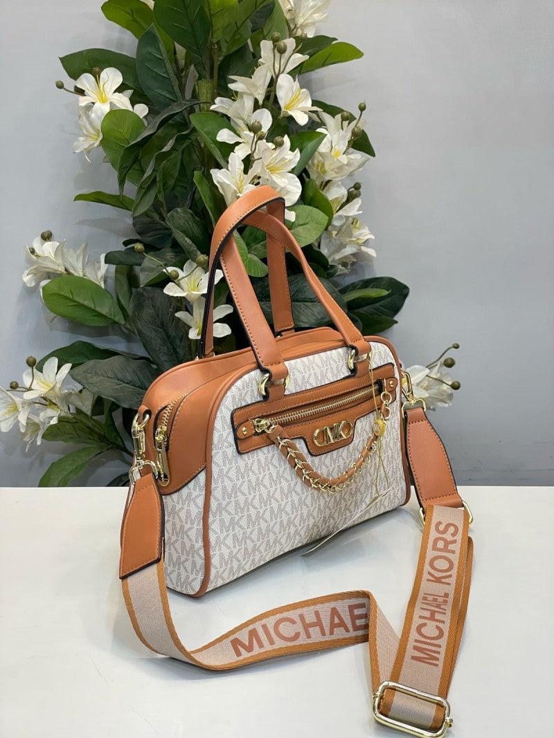 MK willias burg boston bag with dust bag white
