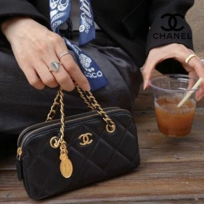CN Retro Shopping Zipped Phone Holder bag with box and premium quality