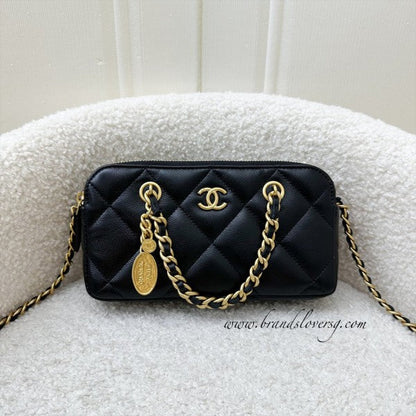 CN Retro Shopping Zipped Phone Holder bag with box and premium quality