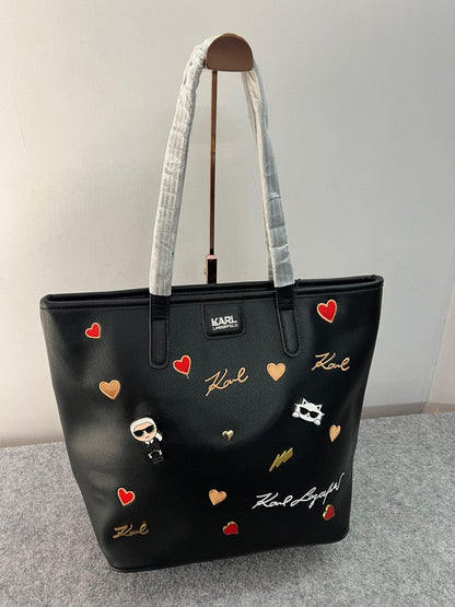 KL Lagerfeld Embossed Logo Tote Para Mujer Original With Dust Bag