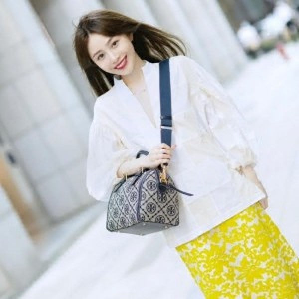TB T monogram speedy with box