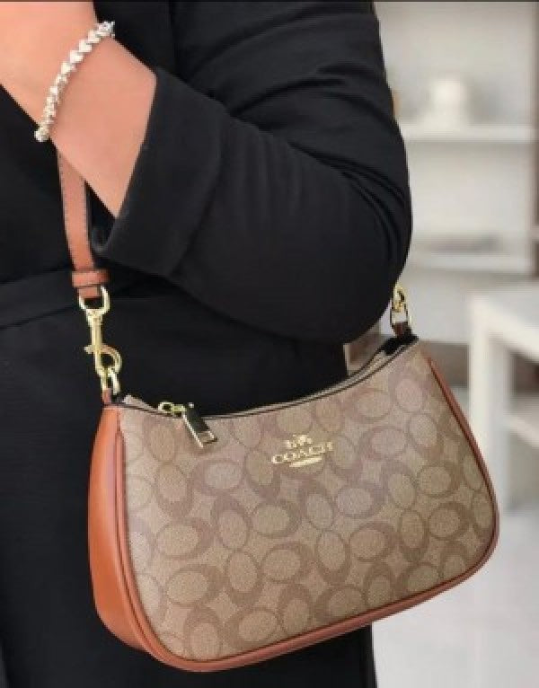 CH teri shoulder bag in signature canvas bag with box