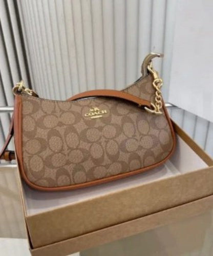 CH teri shoulder bag in signature canvas bag with box