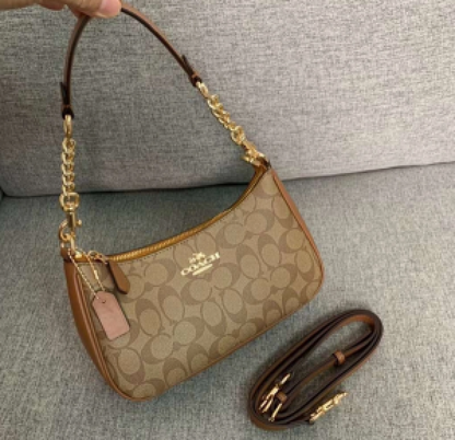 CH teri shoulder bag in signature canvas bag with box