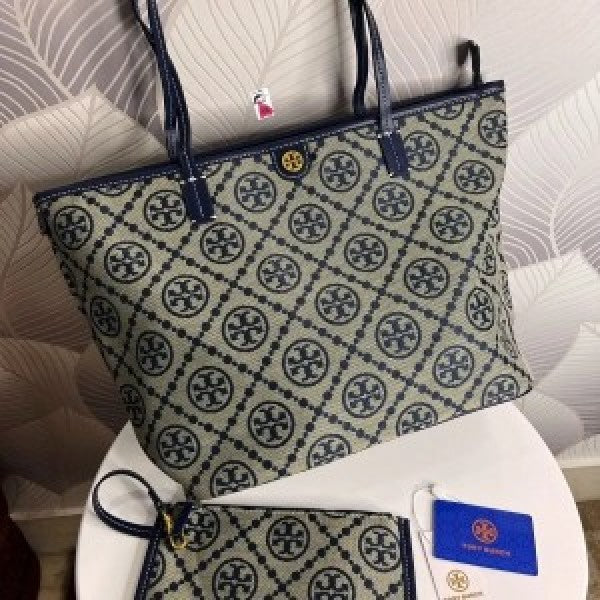 TB T Monogram Tote With &amp; Dust Bag &amp; Extra