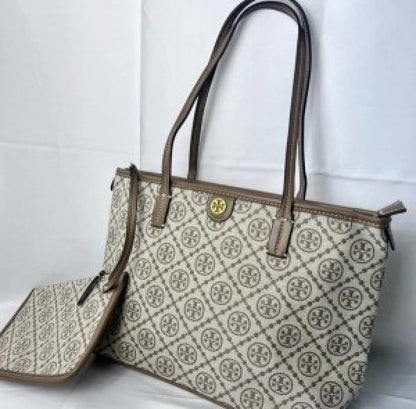 TB T Monogram Tote With &amp; Dust Bag &amp; Extra