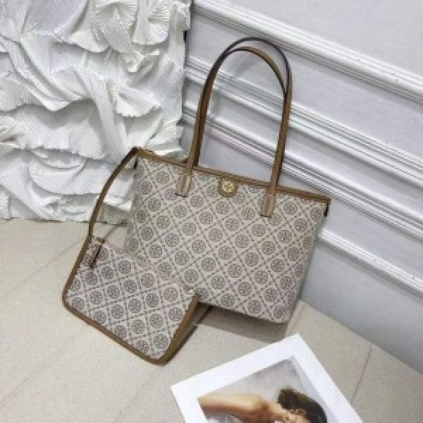 TB T Monogram Tote With &amp; Dust Bag &amp; Extra