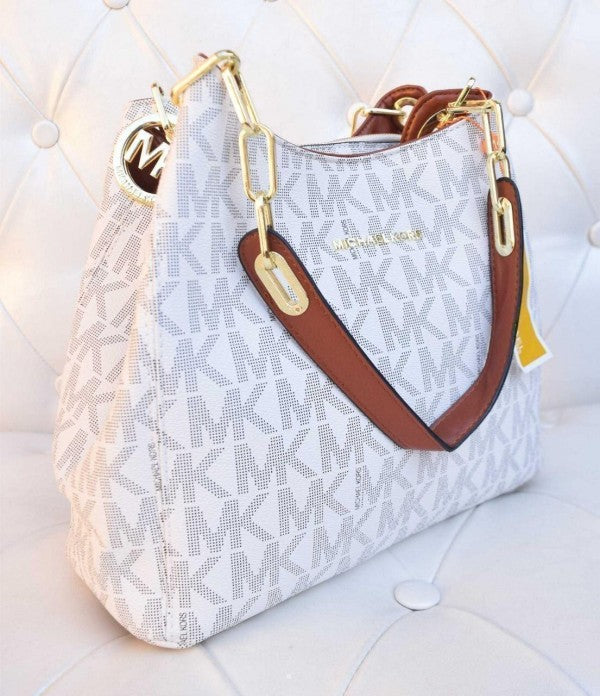 MK Leather Printed Ladies Handbag