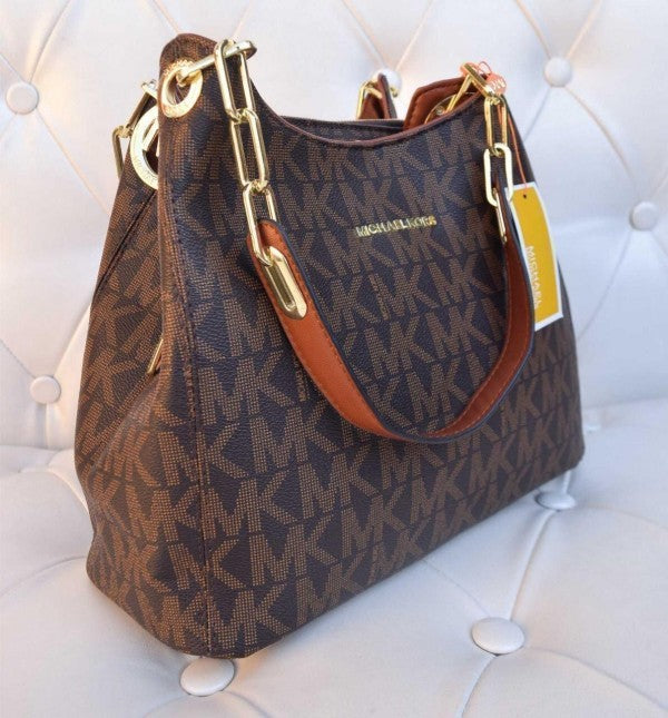 MK Leather Printed Ladies Handbag