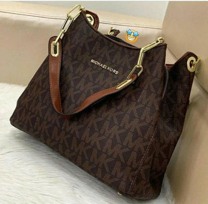MK Leather Printed Ladies Handbag