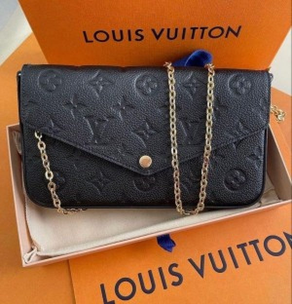 LV  Pochette Felicie Monogram Empreinte Leather Purse Handbags Bag