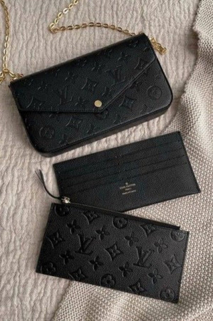 LV  Pochette Felicie Monogram Empreinte Leather Purse Handbags Bag