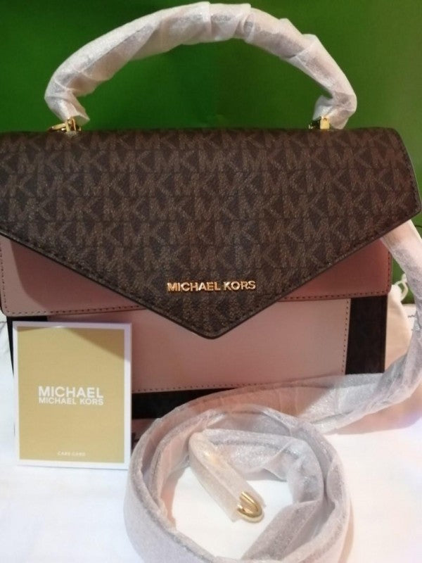 MK Ludlow Signature Leather Satchel Bag with box
