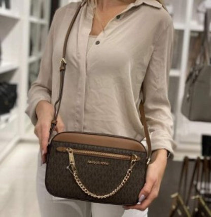 MK Jet Set East West Chain Crossbody Sling with box