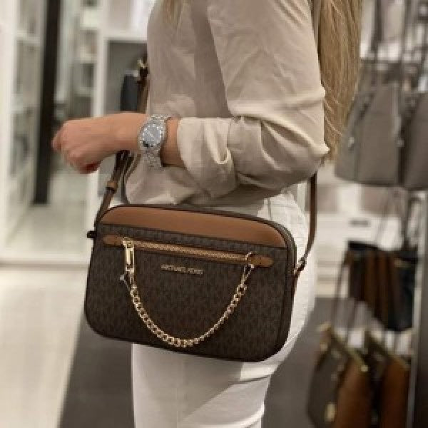 MK Jet Set East West Chain Crossbody Sling with box