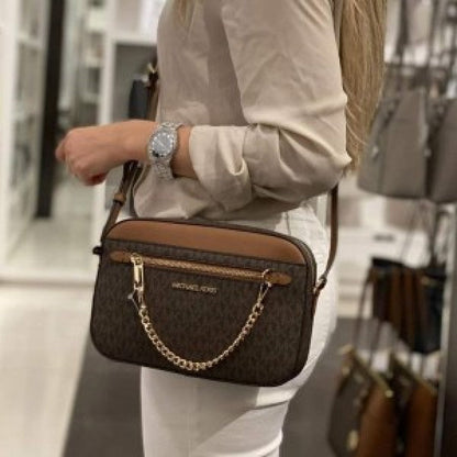 MK Jet Set East West Chain Crossbody Sling with box