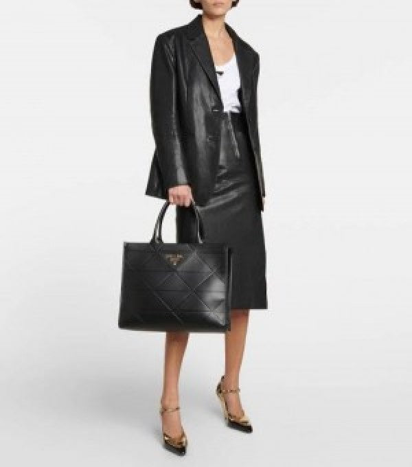 PDa leather symbole tote bag with dust cover &amp; dust bag