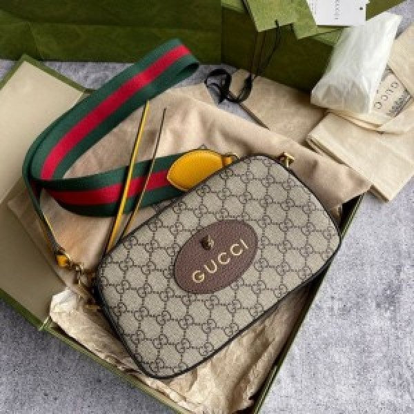 gci neo vintage gg supreme messenger bag with og box