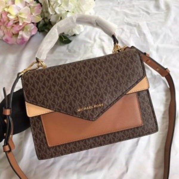 MK Ludlow Signature Leather Satchel Bag with box