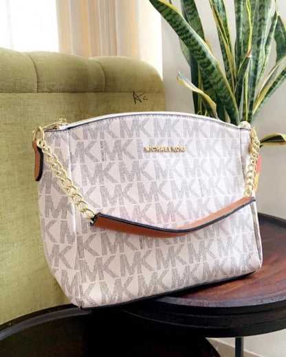 MK Leather Printed Ladies Handbag