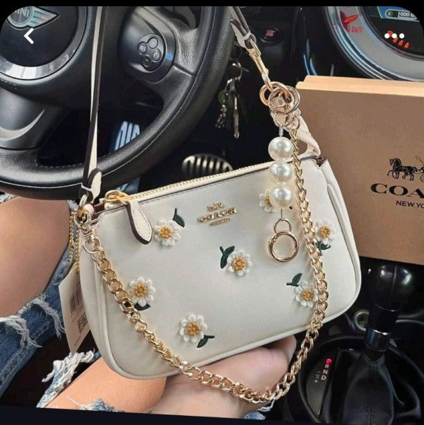 CH Nolita Classy Flower Patch Sling Bag With box