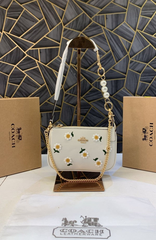 CH Nolita Classy Flower Patch Sling Bag With box