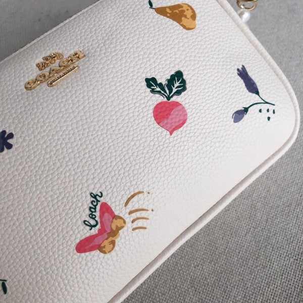 CH Nolita Classy Flower Patch Sling Bag With box