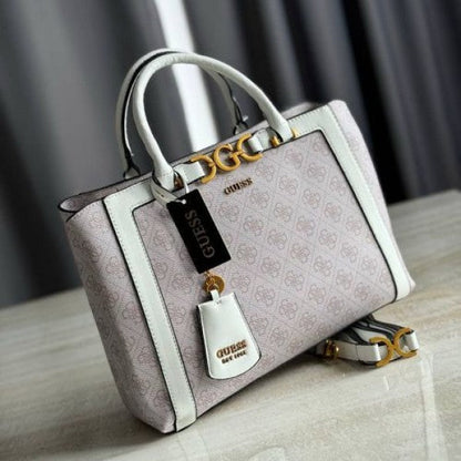 Gus deauville pearl canvas tote bag