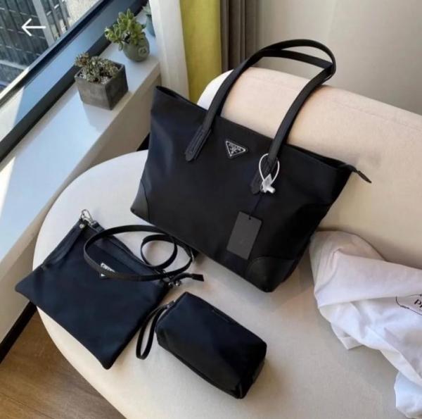 pda Nylon Tote Bag With Dustbag Pouch Wallet Slingbelt