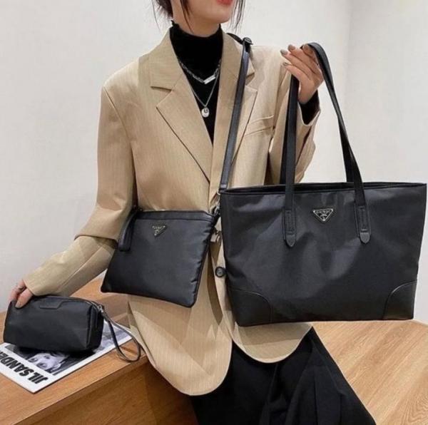 pda Nylon Tote Bag With Dustbag Pouch Wallet Slingbelt