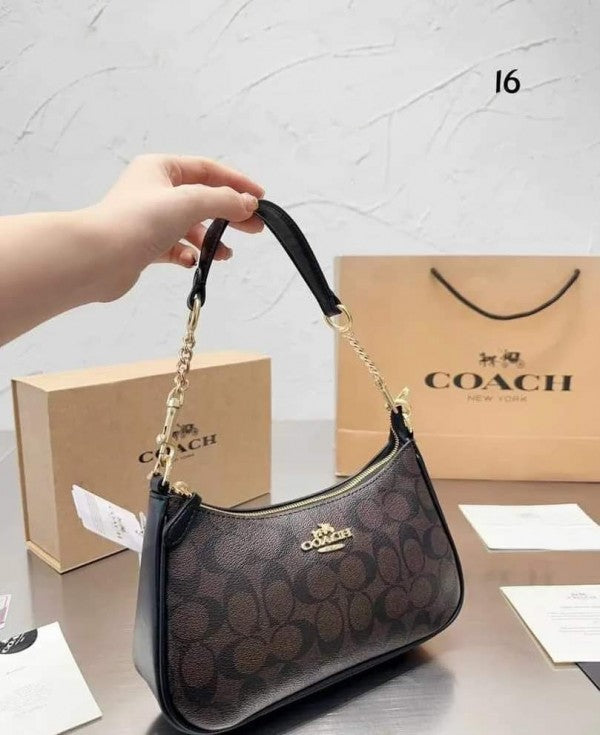 CH teri shoulder bag in signature canvas bag with box