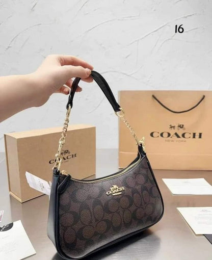 CH teri shoulder bag in signature canvas bag with box