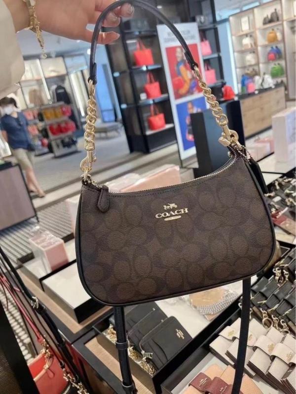 CH teri shoulder bag in signature canvas bag with box