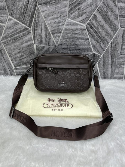 CH Emboss Leather Unisex Crossbody Bag