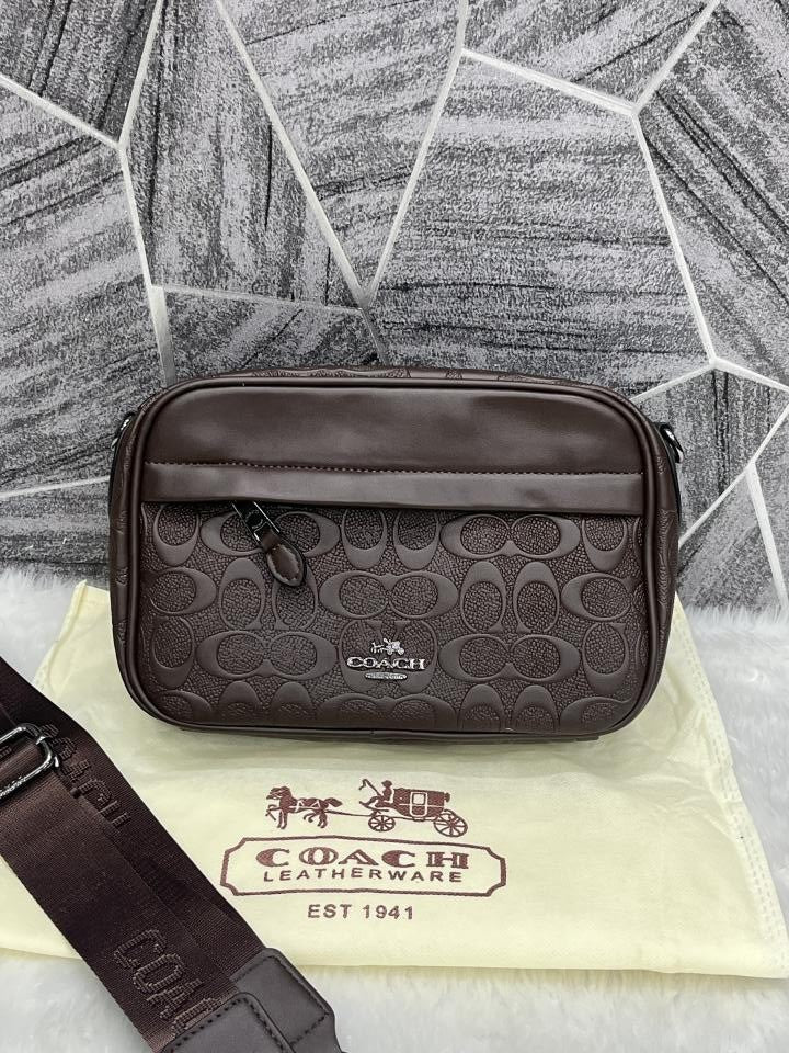 CH Emboss Leather Unisex Crossbody Bag