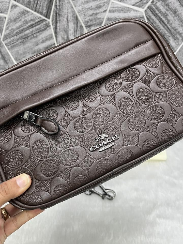 CH Emboss Leather Unisex Crossbody Bag