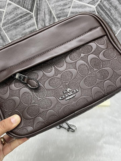 CH Emboss Leather Unisex Crossbody Bag