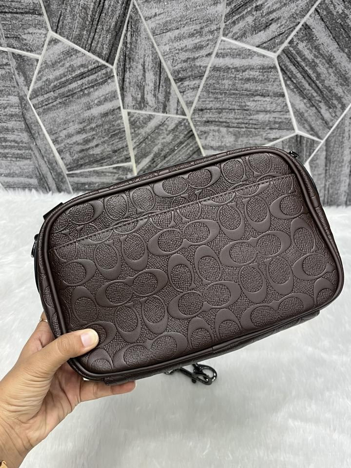 CH Emboss Leather Unisex Crossbody Bag