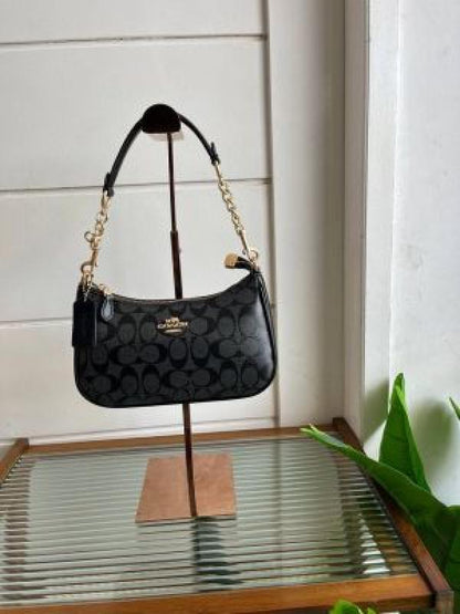 CH teri shoulder bag in signature canvas bag with box
