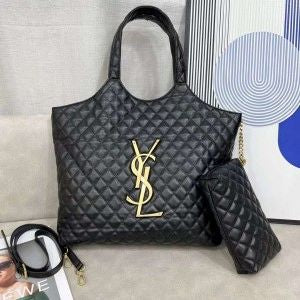 SAIINT LAURENTT ICARE MAXI SHOPPING BAG QUALITY LEATHER LARGE